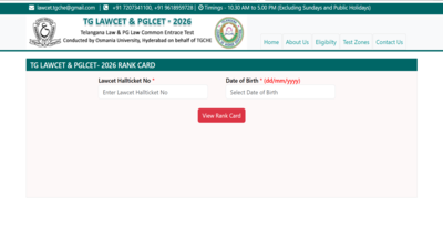 TS LAWCET result 2026 released at lawcet.tgche.ac.in: Direct link to download rank cards here