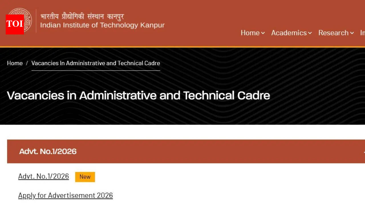 IIT Kanpur releases notification for 80 posts across engineering, admin and tech roles— check eligibility, link to apply