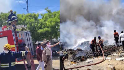 Plastic waste catches fire at Chennai's Perungudi dump yard; Massive GCC op averts major incident