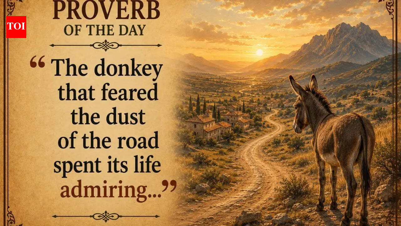 Proverb of the day: “The donkey that feared the dust of the road spent its life admiring...”