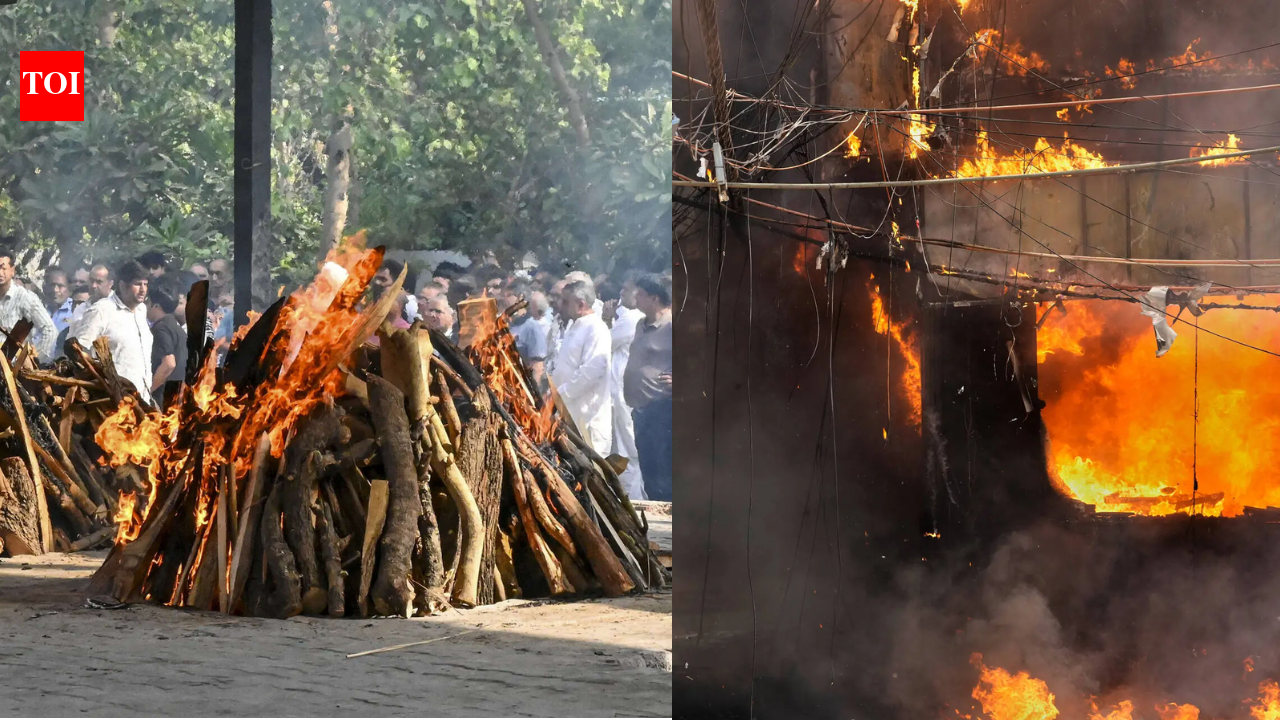 They came to see a critically ill father; last rites held for 8 Agrawal family members killed in Malviya Nagar hotel fire