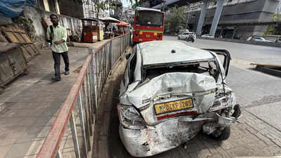 App cab driver dies after being hit by a BEST bus in a road crash on Western Express Highway