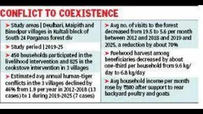 3 Sundarbans villages see 46% drop in tiger encounters
