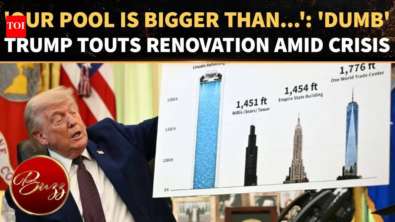 Trump Compares Pool To Skyscrapers, Himself To MLK During Chaotic Oval Office Return