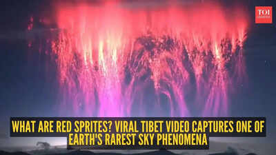  Watch rare red sprites and mysterious green ghost lights light up the sky over Tibet; internet can't believe it's real