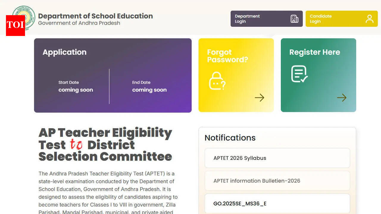 AP TET 2026 notification released; applications open till July 5: Direct link