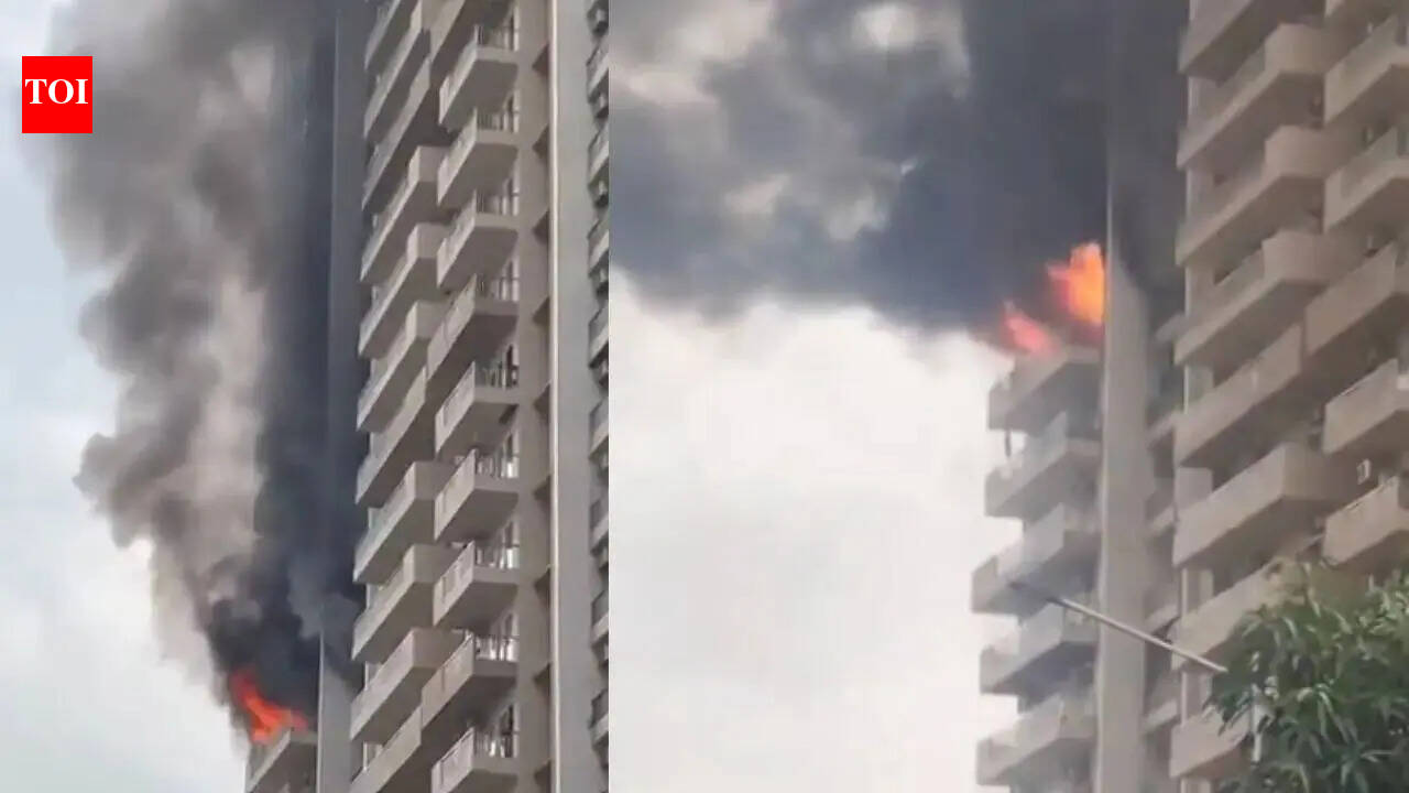 Noida high-rise fire: Massive blaze erupts in flat at IVY County Society, panic among residents
