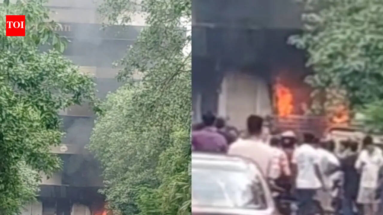 Fire breaks out at Sharma Market in Noida's Sector 52