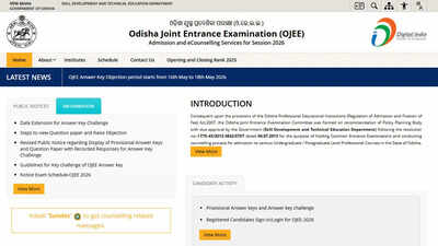OJEE Result 2026 expected date and time; scorecard link to be activated on ojee.nic.in