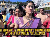 Janhvi Kapoor channels old-world grace in a lavender silk saree during Tirumala visit