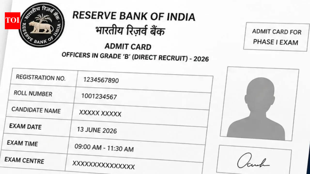 RBI Grade B Admit Card 2026 Out for Phase 1 Exam: Here's how to download