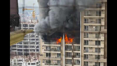 Another highrise fire, at Noida’s Ivy County this time, triggers scare, family rescued