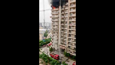 Another highrise fire, at Noida’s Ivy County this time, triggers scare, family rescued