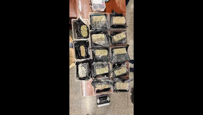 Man held at airport with ₹10.39cr weed
