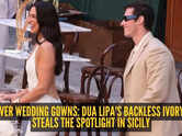 Dua Lipa ditches the traditional bridal look, stuns in a backless ivory dress at Italy celebrations