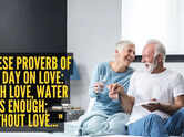 Chinese proverb of the day on love: "With love, water is enough; without love..."