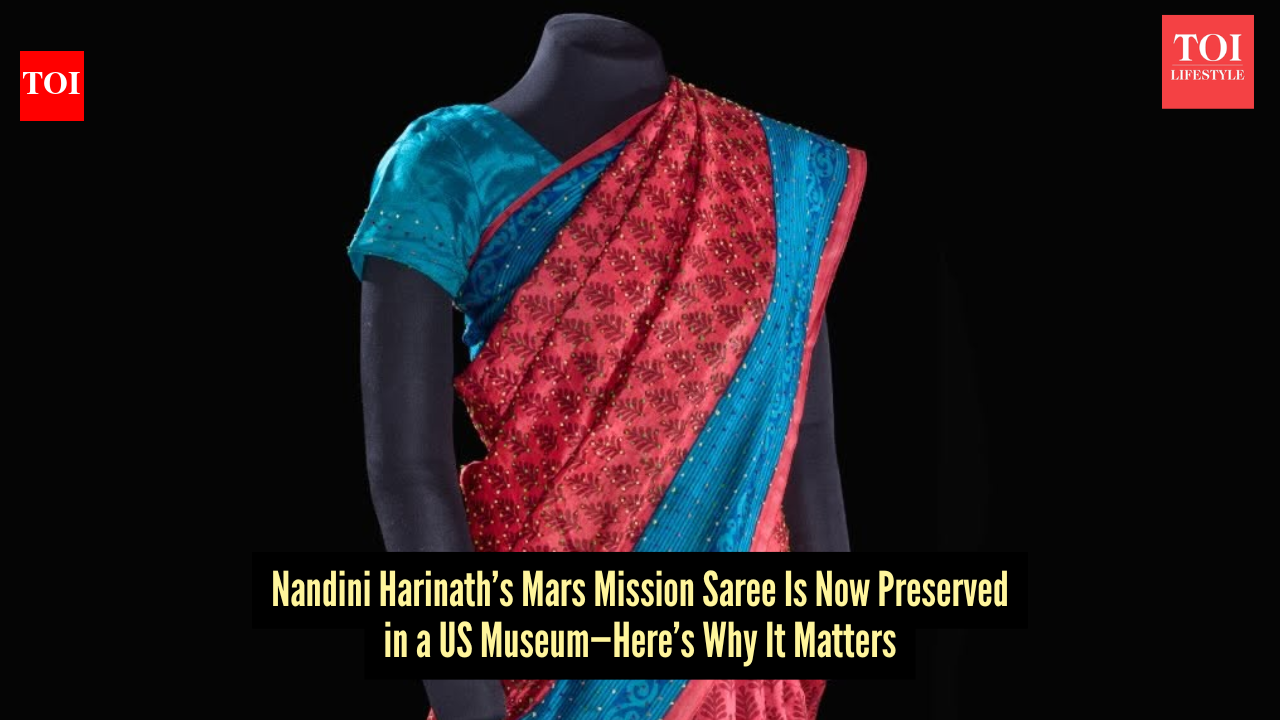 The saree that made space history: Nandini Harinath’s Mars mission look reaches a US museum
