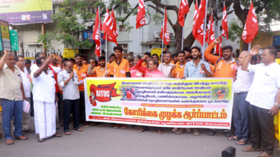 Coimbatore gig workers stage protest seeking labour rights, safety laws