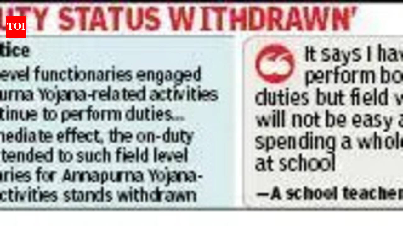 Cannot skip govt duty for Annapurna tasks: State to staffers