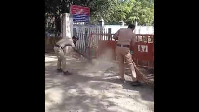 Trading lathis for brooms: Chennai cops conduct cleanliness drive across 105 stations