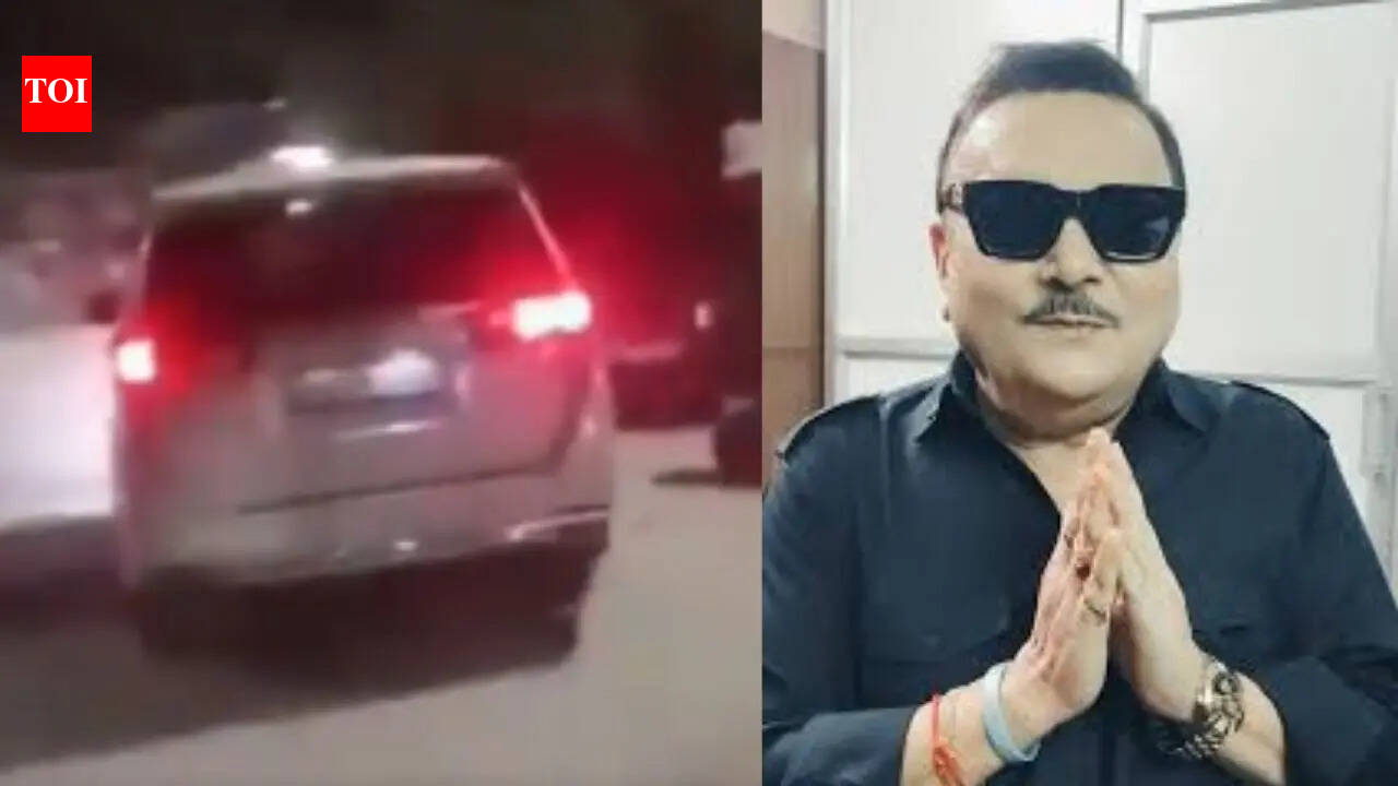 Watch: Eggs hurled at TMC MLA Madan Mitra's vehicle amid protest in Kamarhati