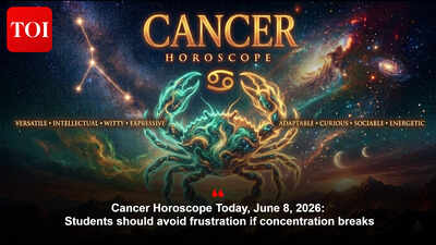 Cancer Horoscope Today, June 8, 2026: Students should avoid frustration if concentration breaks