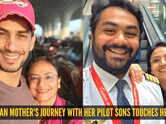 &lsquo;Dropped off by one son, flown home by another&rsquo;: Indian mother's journey with her pilot sons touches hearts