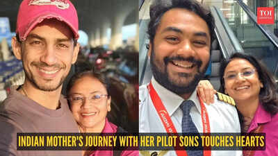 ‘Dropped off by one son, flown home by another’: Indian mother's journey with her pilot sons touches hearts
