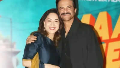 Madhuri Dixit and Anil Kapoor reunite at 'Maa Behen' screening; Fans urge onscreen comeback, 'This duo is unmatched'