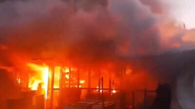 Watch: Massive fire guts 13 shops in J&K's Poonch, engulfs Bufliaz Central Market