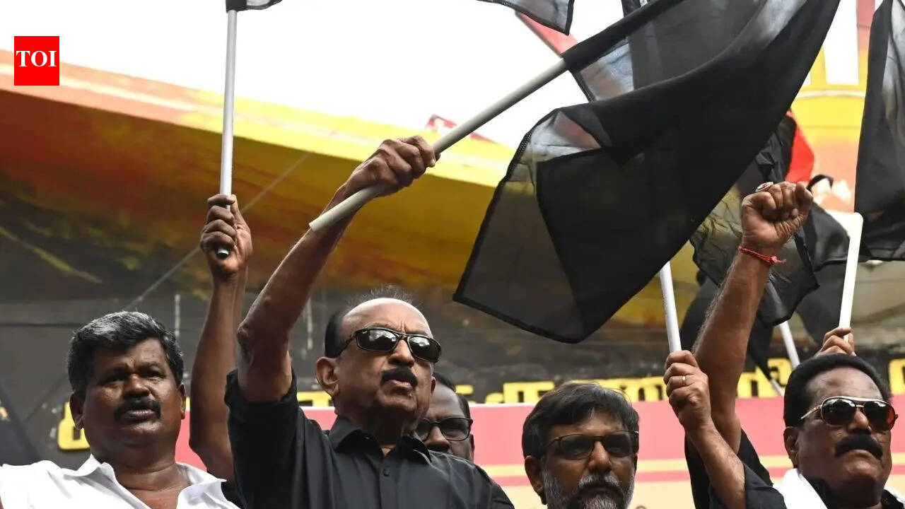 MDMK chief Vaiko detained during black flag protest against Tamil Nadu Governor over Thiruvalluvar saffron robe