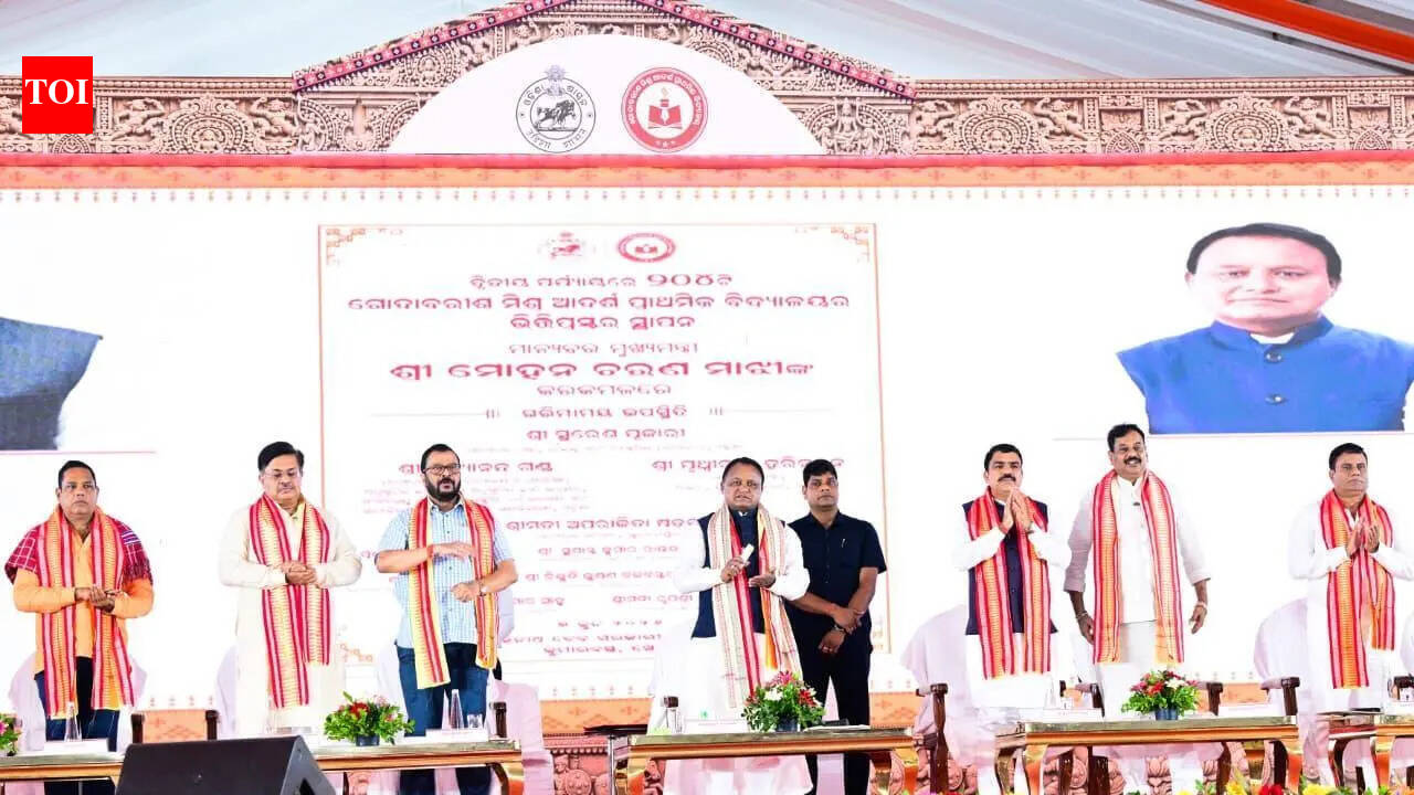 CM lays stones for 204 Godabarish Mishra model primary schools