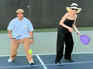 Angelina and Pax play Pickleball; Shiloh turns cheerleader - WATCH