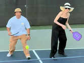 Angelina and Pax play Pickleball; Shiloh turns cheerleader - WATCH