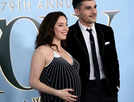 Pregnant Aubrey Plaza shows baby bump with Chris Abbott