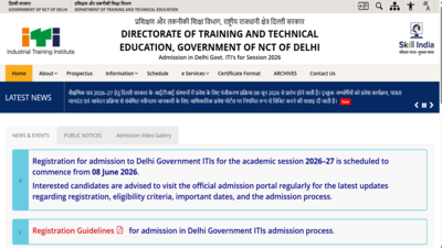 Delhi ITI admission 2026: Registration begins today at itidelhi.admissions.nic.in, check how to apply