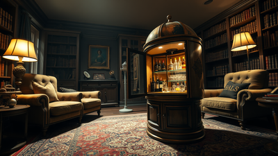This retro home-bar piece was once a familiar sight, now it’s the retro bar decor you’d be thrilled to find at a thrift store