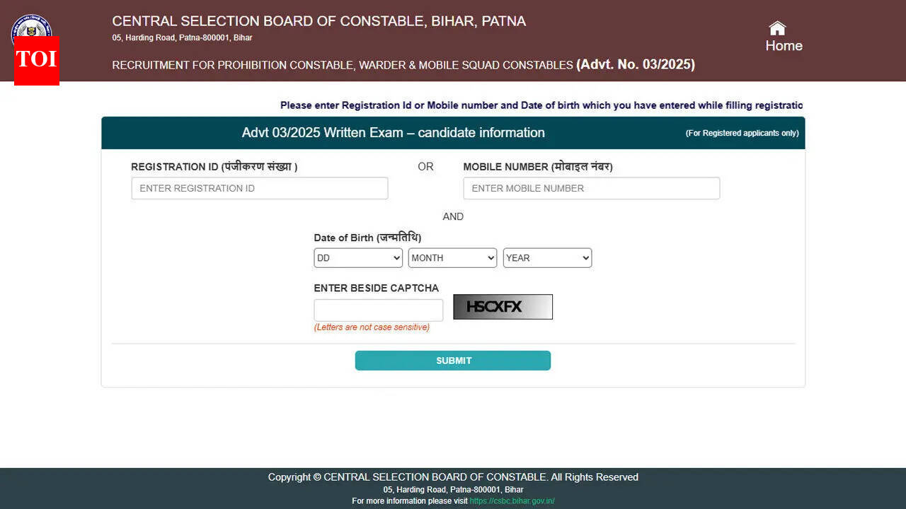 Bhcsbc एडमिट कार्ड डाउनलोड: CSBC बिहार कांस्टेबल एडमिट कार्ड 2026 csbc.bihar.gov.in पर जारी; 4,236 रिक्तियों के लिए सीधा लिंक सक्रिय