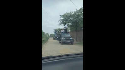 Groom held, FIR against four SUV drivers as guests ride on car roofs in Nuh