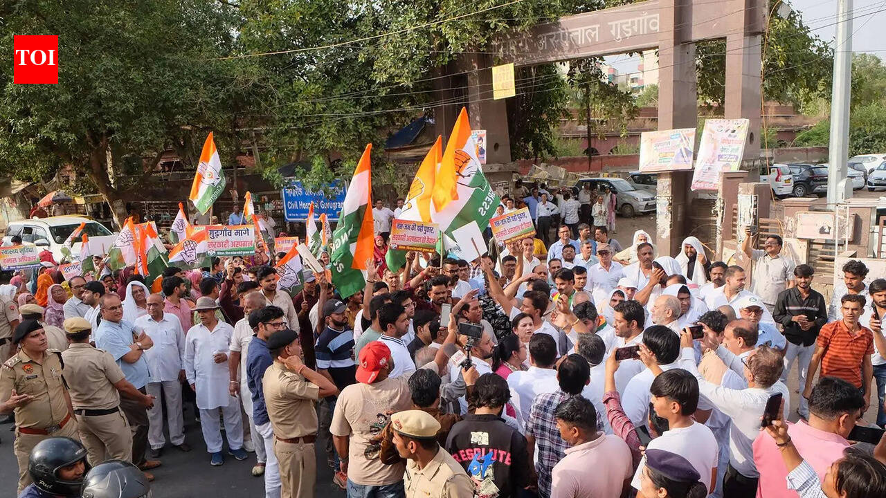 Congress protests delay in Gurgaon Civil Hospital, warns of indefinite hunger strike
