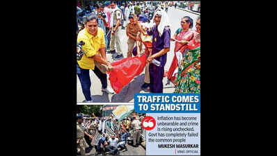 Vidarbha state activists protest rising inflation