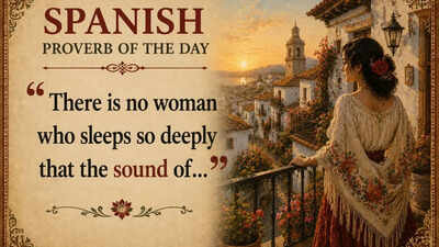 Spanish proverb of the day: “There is no woman who sleeps so deeply that the sound of…”