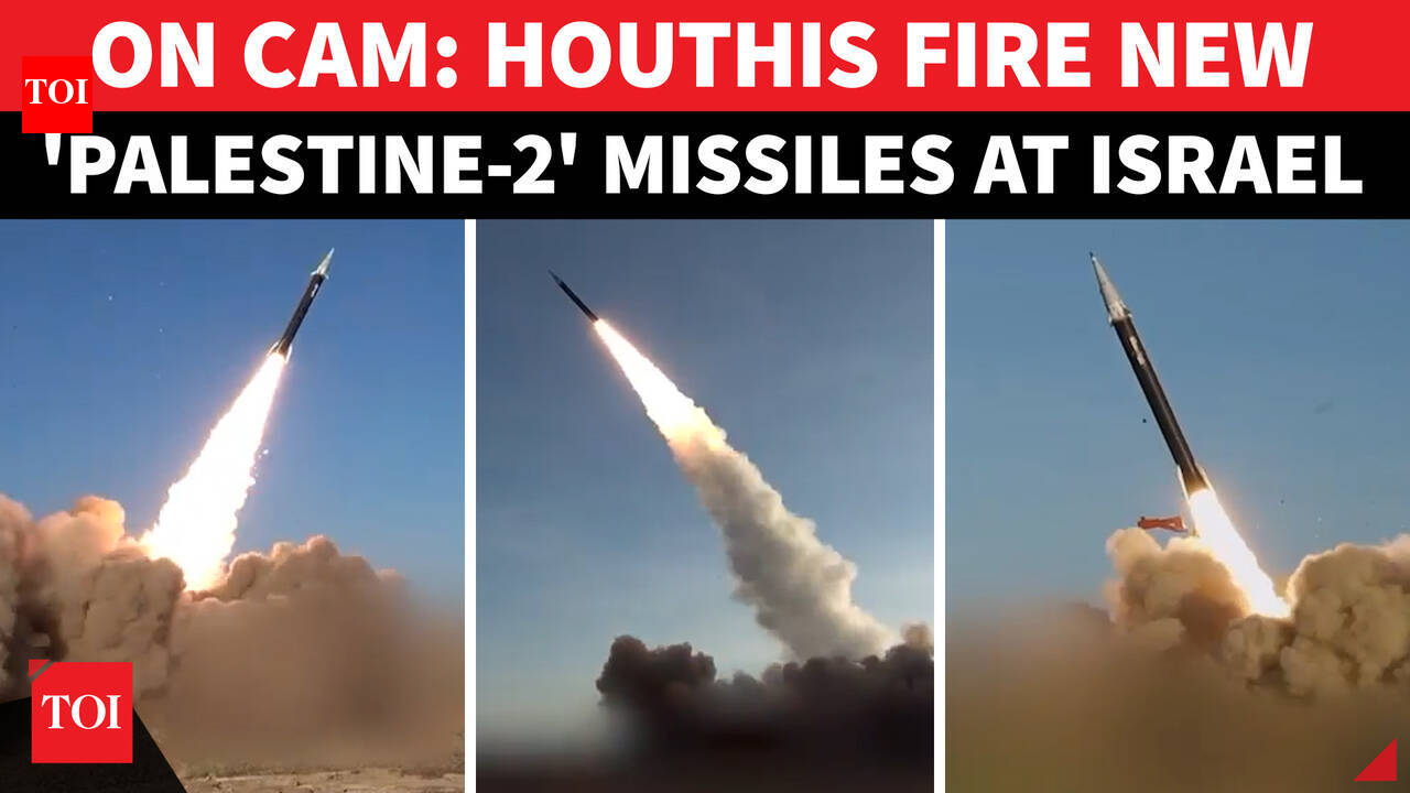 Houthis Drop Video Of 'Palestine-2' Missile Fired From Yemen Towards Israel