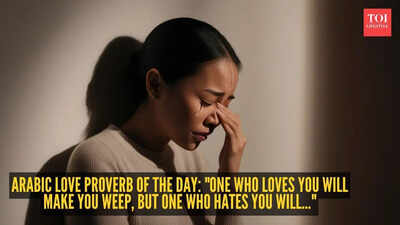 Arabic love proverb of the day: "One who loves you will make you weep, but one who hates you will..."