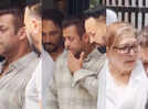 An emotional Salman Khan controls his tears as he attends his friend's funeral with Helen, Arbaaz Khan, Sohail Khan - WATCH VIDEOS