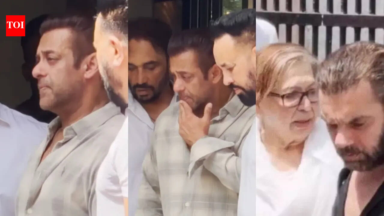 Salman Khan controls his tears as he attends close friend's funeral with family