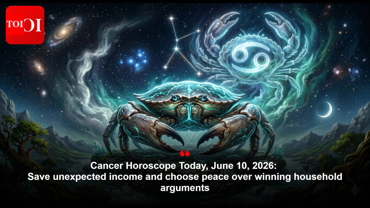 Cancer Horoscope Today, June 10, 2026: Save unexpected income and choose peace over winning household arguments