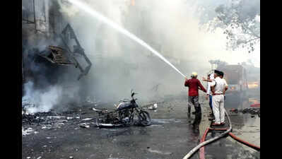 Rohtak blaze engulfs 10 shops; 3 feared trapped