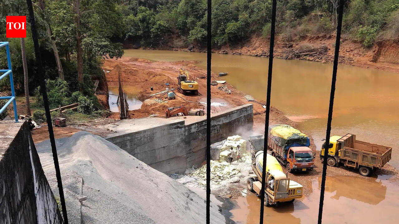 Riverbed levelling at Opa barrage now after monsoon
