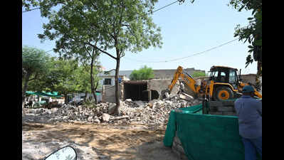 Day after demolition drive, Jaipur’s Bharu Marg remains under heavy guard